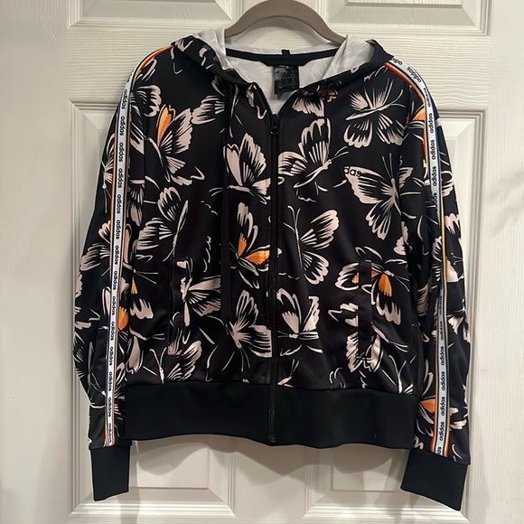 Adidas brand size M athletic jacket with hood - Picture 1 of 5